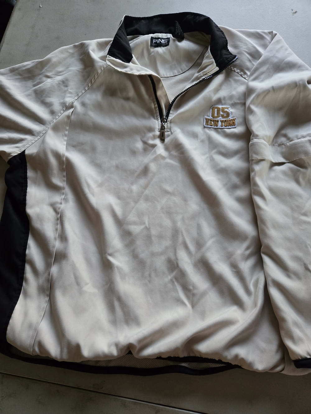 Ping White Quarter-Zip Pullover with Black Accents
